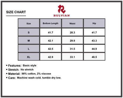 Size Chart - Men's Camouflage Cargo Jeans Durable Military Tactical Pants with Pockets Outdoor Work Hiking Casual Trousers