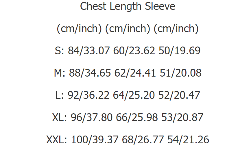 Size Chart - Striped stitching top round neck long sleeve