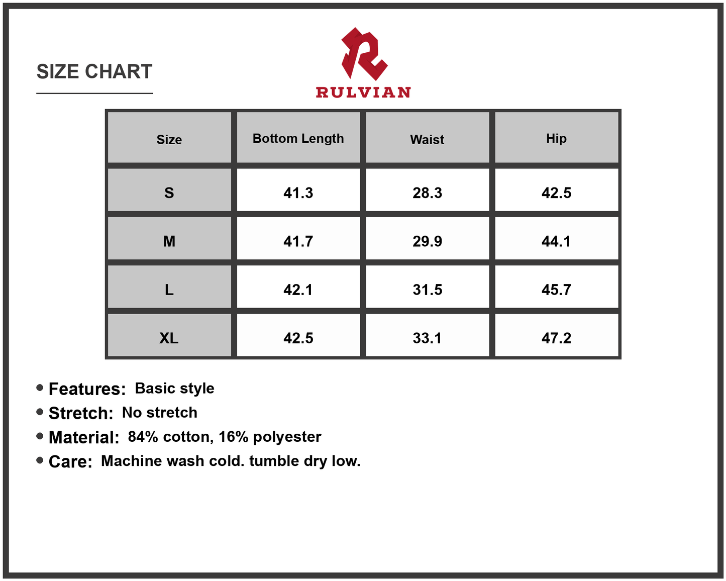 Size Chart - Womens High Rise Wide Leg Jeans Denim Pants Casual Loose Fit For Everyday Wear Durable Modern Design Versatile