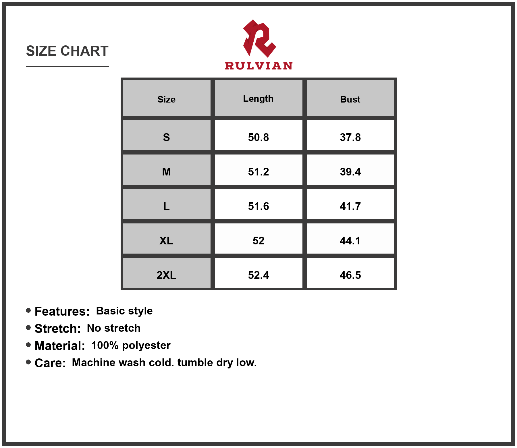 Size Chart - Women's Abstract Print Notched Maxi Dress with Colorful Pattern and Flowy Silhouette Fabric 100% Polyester everyday