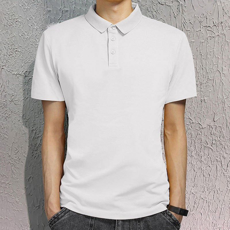 Men's Solid Color Short Sleeve T Shirt Casual Loose Fit Polyester% Fabric Everyday Comfort And Durability
