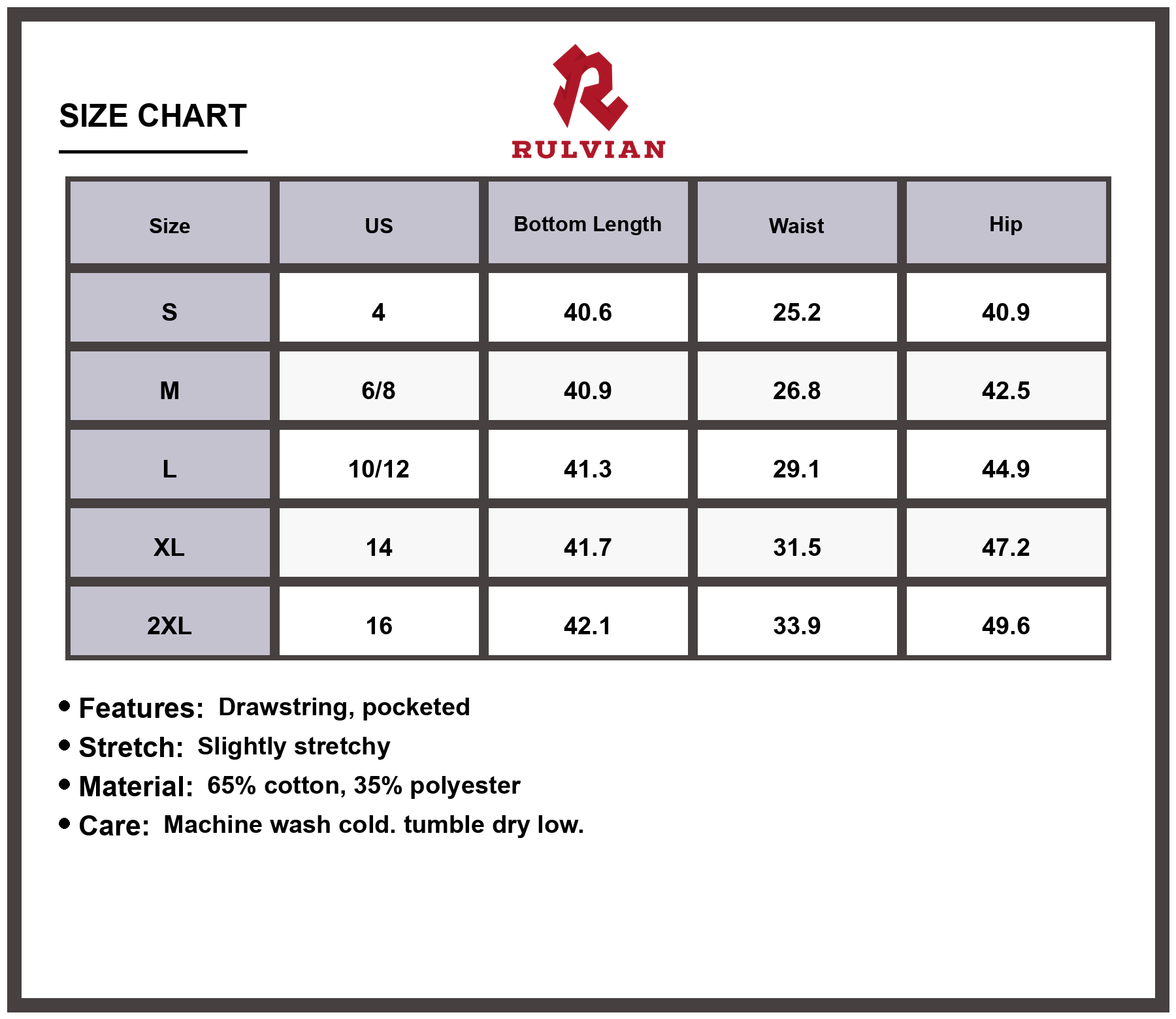 Size Chart - Women's Drawstring Waist Wide Leg Shirred Jeans Pocketed Casual Everyday Loose Fit Versatile Premium Quality Denim Pants