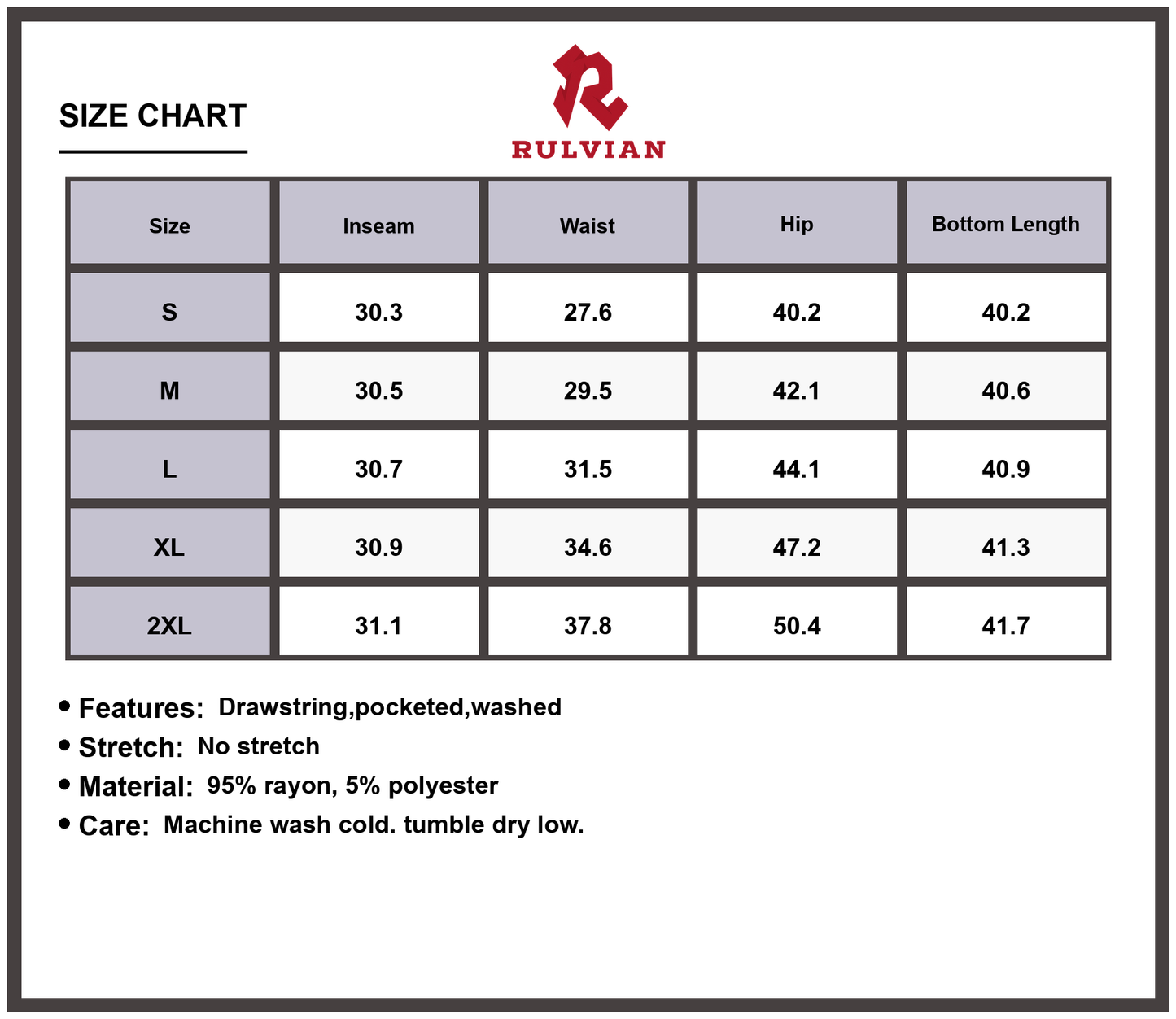 Size Chart - Women's Wide Leg Cargo Jeans Drawstring Pocketed Casual Loose Fit High Waisted Premium Durable Versatile Fashion Pants
