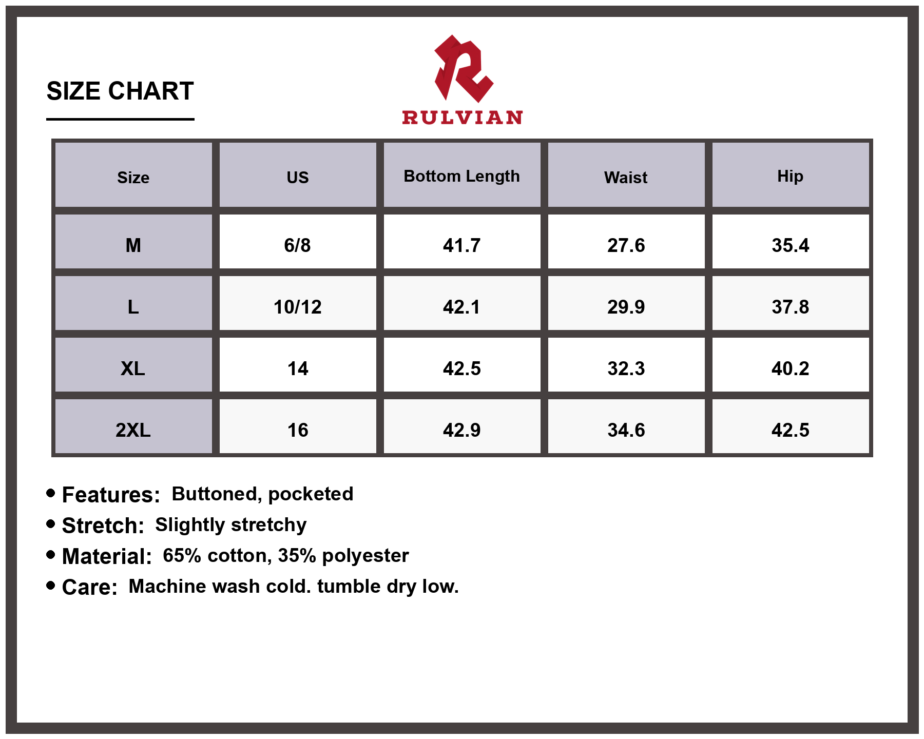 Size Chart - Women's High Rise Jeans with Buttoned Pockets Slightly Stretchy Denim Pants for Everyday Casual Wear Premium Quality
