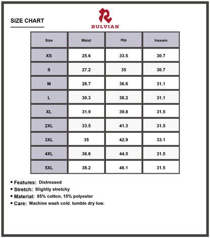 Size Chart - Women's Plus Size Distressed Raw Hem Flare Jeans Stretchy Denim Pants for Casual Everyday Wear Trendy Modern Fit Durable