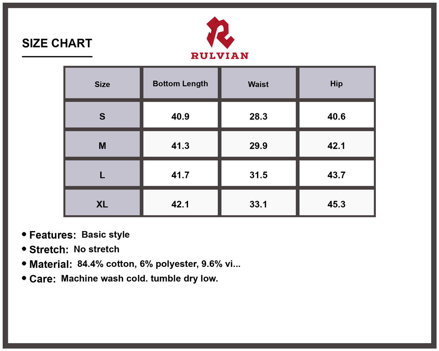 Size Chart - Men's Bootcut Jeans with Pockets Classic Durable Versatile Premium Everyday Denim Pants for Casual Daily Wear and Outdoor Activities