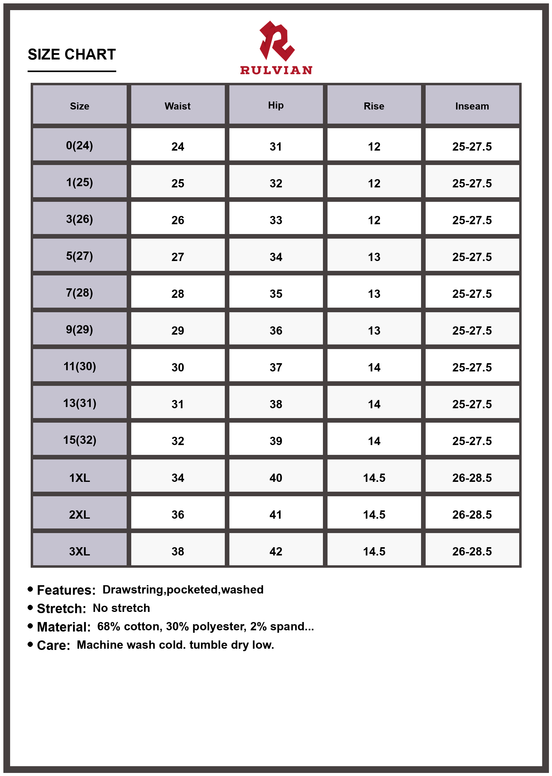 Size Chart - Women's High Rise Jeans Wide Leg Barrel Cargo Pocket Utility Drawstring Waist Crop Ankle Length Plus Size Casual Everyday Wear