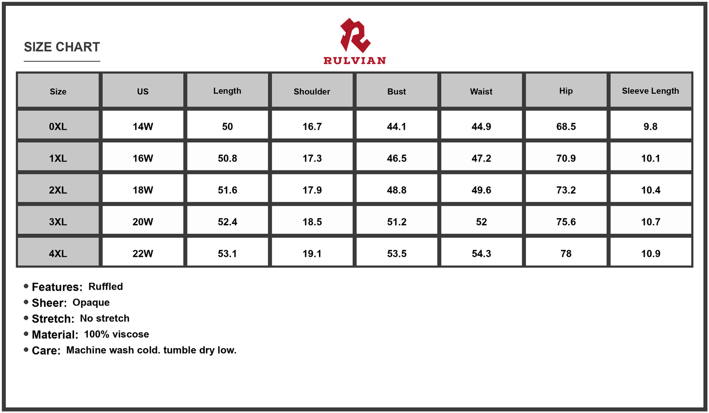 Size Chart - Women's Plus Size Printed V Neck Short Sleeve Maxi Dress 100% viscose Lightweight Flowy Summer Gown Boho Print