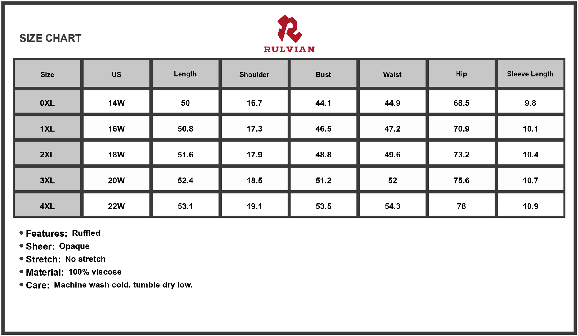 Size Chart - Women's Plus Size Printed V Neck Short Sleeve Maxi Dress 100% viscose Lightweight Flowy Summer Gown Boho Print