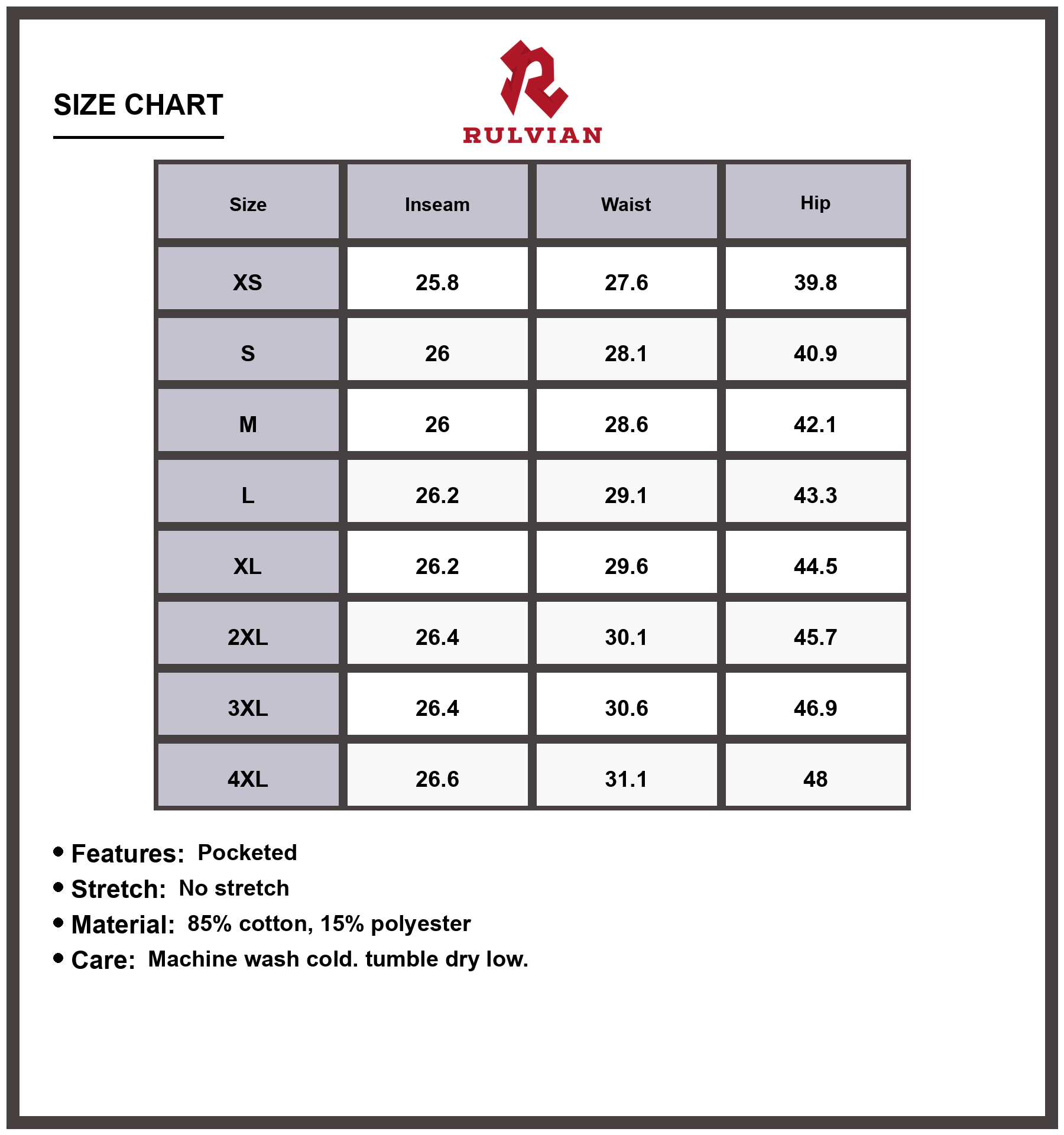 Size Chart - Women's Wide Leg Relaxed Fit Pocketed Jeans High Quality Durable Casual Everyday Wear Versatile Outfit Modern Fashion Essential