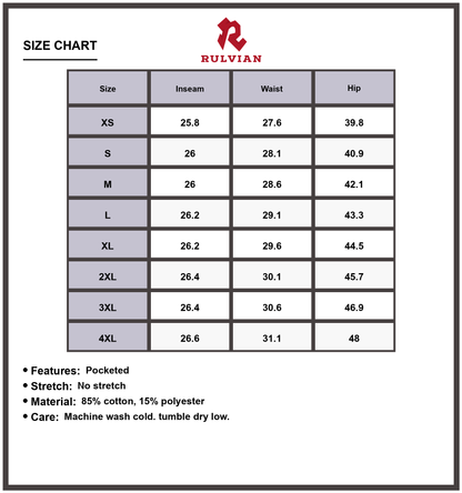 Size Chart - Women's Wide Leg Relaxed Fit Pocketed Jeans High Quality Durable Casual Everyday Wear Versatile Outfit Modern Fashion Essential