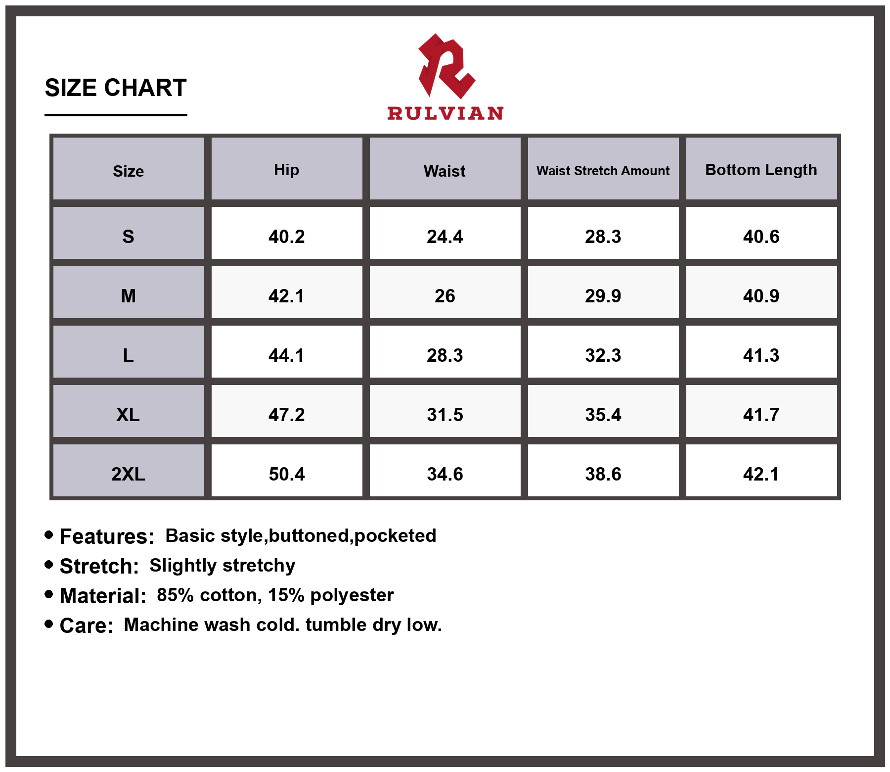 Size Chart - Women's High Waisted Cargo Jeans with Utility Pockets Slightly Stretchy Button Closure Casual Everyday Durable Versatile