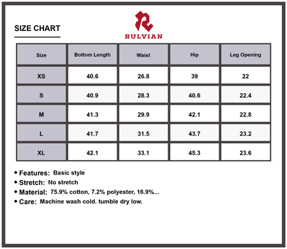 Size Chart - Men's Premium Quality Mid Rise Non-Stretch Durable Denim Jeans with Pockets for Everyday Casual Fit Versatile Classic Apparel