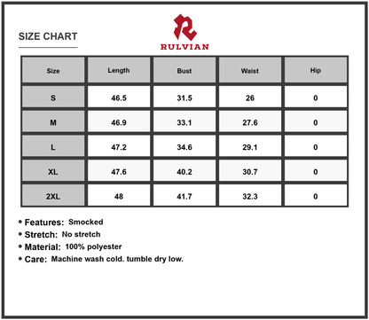 Size Chart - Men's Printed Square Neck Maxi Cami Dress for Summer Lightweight Sleeveless Party Everyday Wear 100% Polyester Casual