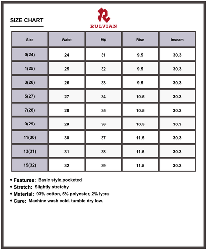 Size Chart - Women's Mid Rise Straight Leg Ankle Jeans Cuffed Cropped Denim with Pockets Medium Wash Blue Versatile Premium Quality for Everyday Wear