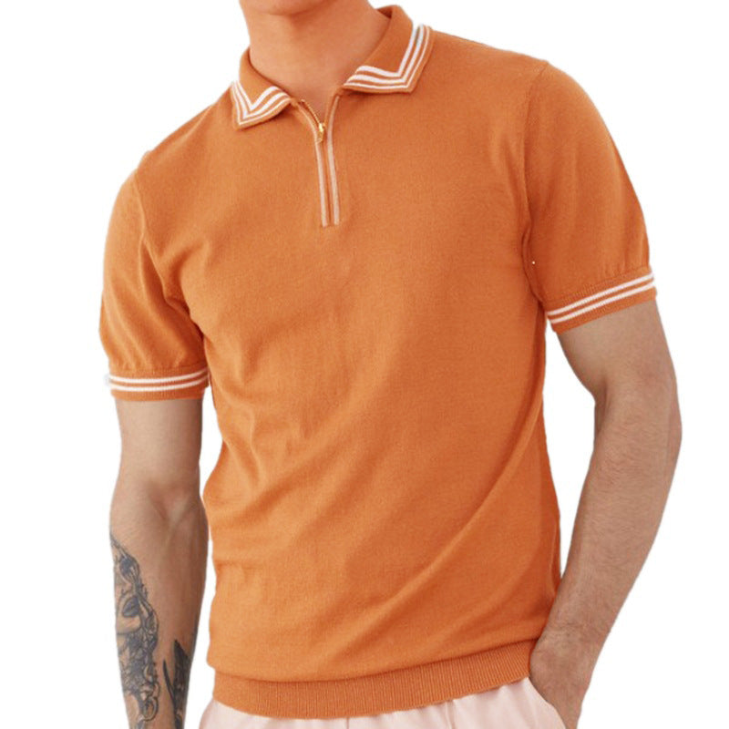 Size Chart - Solid Color Pullover Knit Men's Polo Shirt