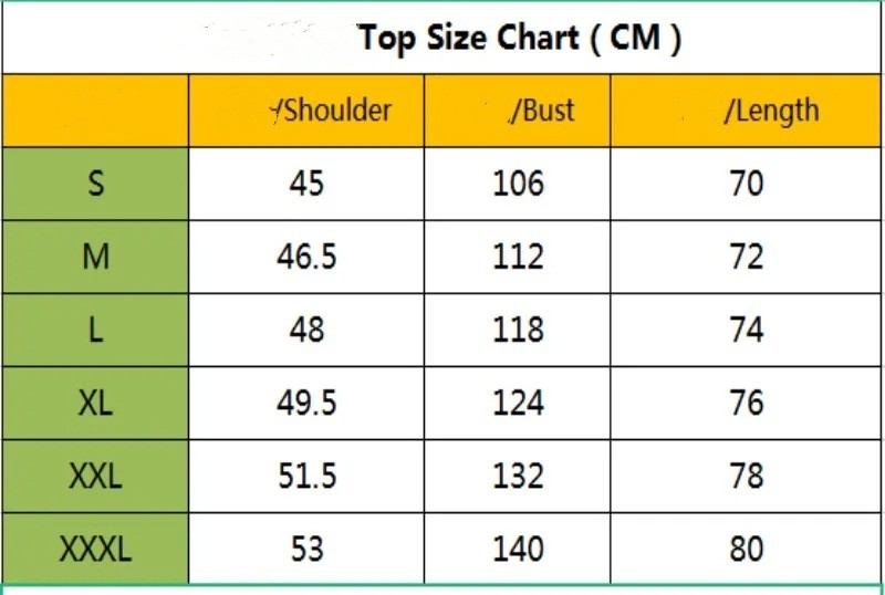 Size Chart - Striped Printed Men's Casual Polo Shirt
