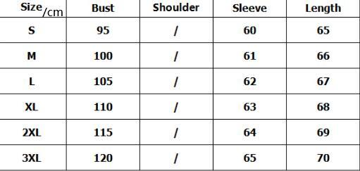 Size Chart - Women's Waffle Fashion Back Hollow Round Neck Long Sleeve Top