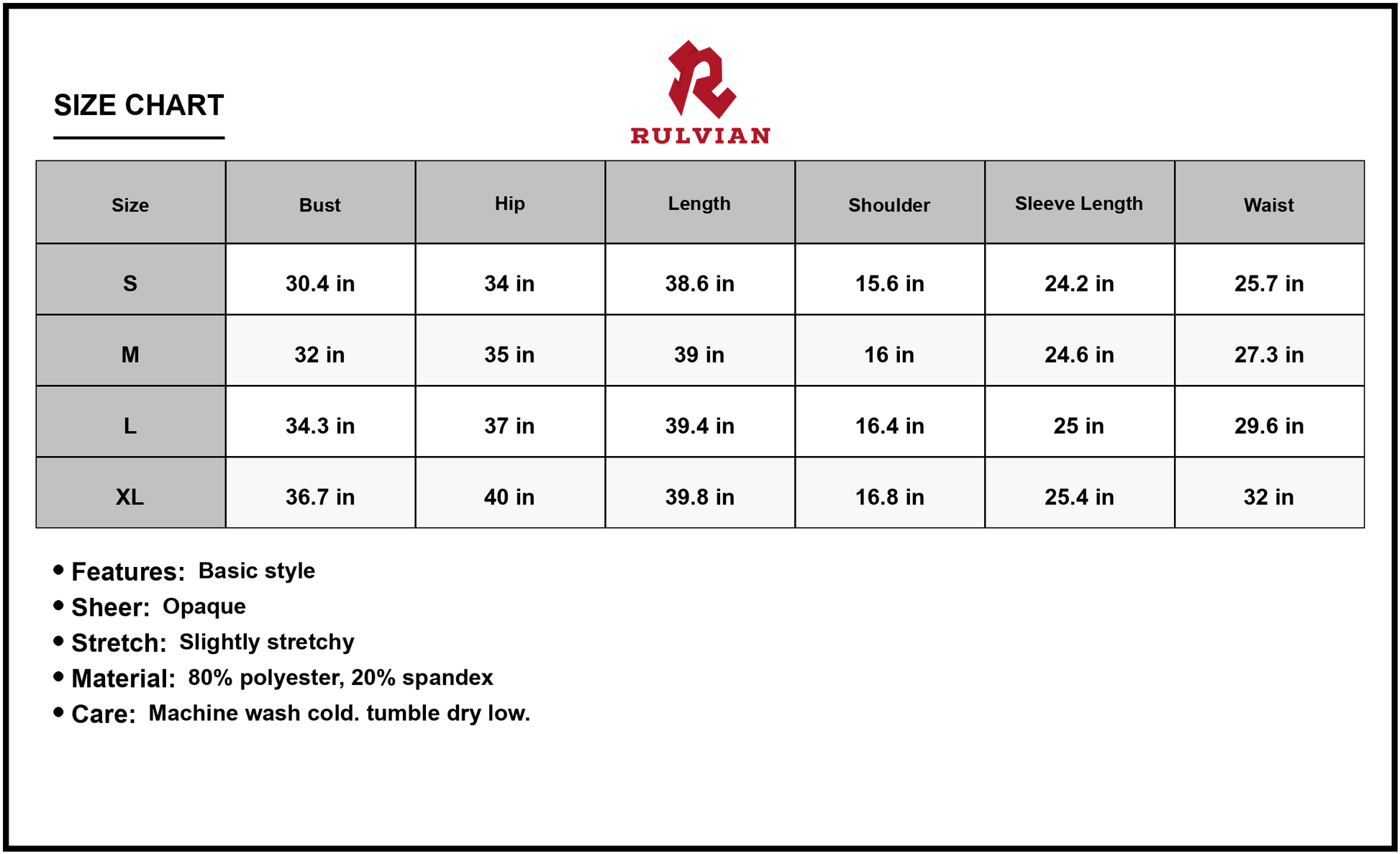 Size Chart - Womens Boat Neck Lantern Sleeve Dress Elegant Semi Sheer Look 80% Polyester 20% Spandex Fabric Everyday Wear Comfortable